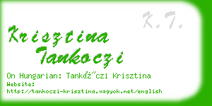 krisztina tankoczi business card